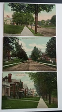 3 NEW BRITAIN CT POSTCARD #22:  RUSSELL LEXINGTON MAIN STREET LEIGHTON VALENTINE