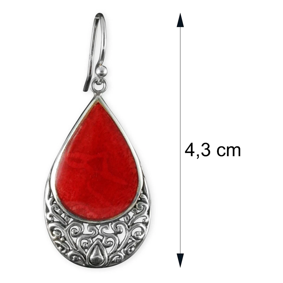 Edle Damen Ohrringe 925er Echt Silber Design Hänger Silver Earrings SER385 - Bild 2 von 2