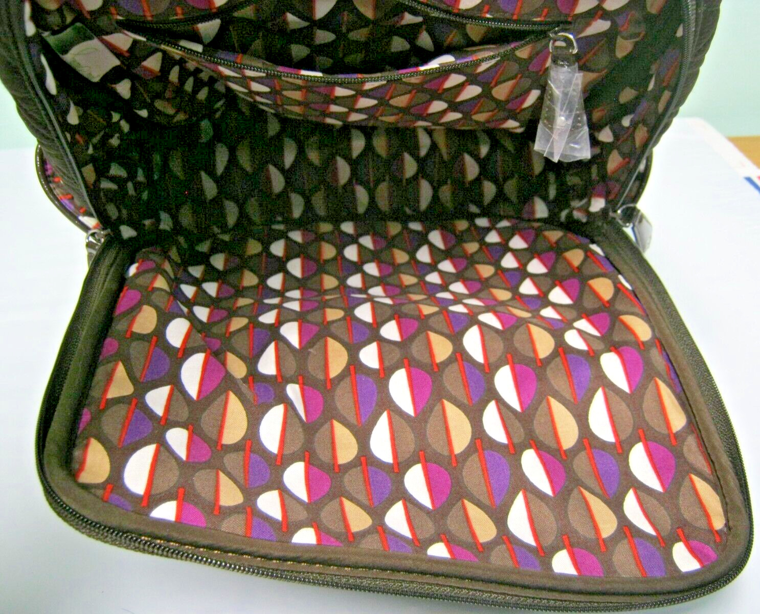 Vera Bradley Small Backpack Solid Brown Microfibe… - image 6