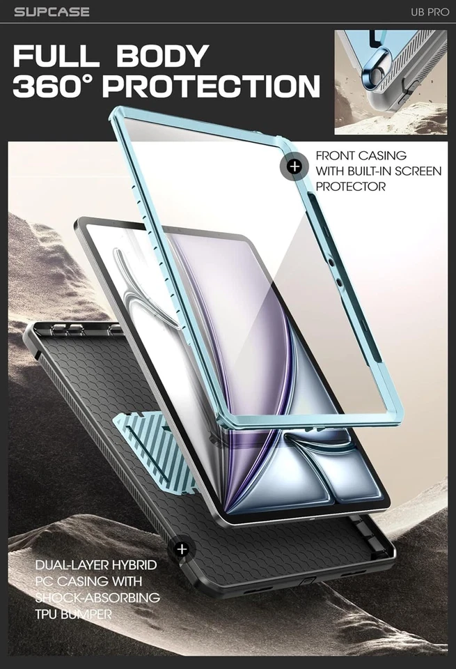 SUPCASE For Apple iPad Air 13" 2025/2024 with Pencil Holder Case +Screen Cover - Image 2 of 4