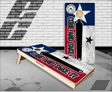 2a Come And Take It Cannon Texas Flag Cornhole Boards Bean Bag Toss Game