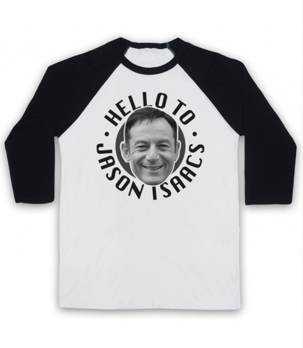Hello to Jason Isaacs Kermode & Mayo Wittertainment 3/4 Sleeve Baseball Tee - Picture 7 of 12