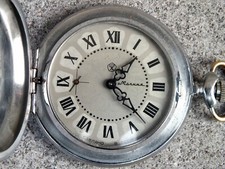 Vintage Molnija Molnia 18 Jewels USSR Russian Soviet Mechanical Pocket Watch.