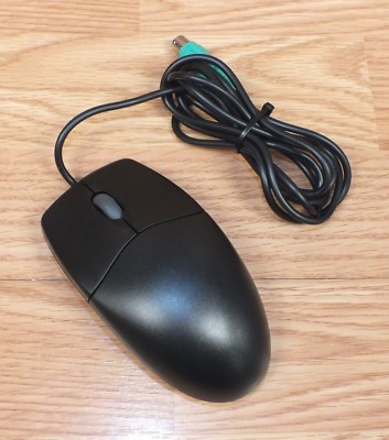 Unbranded (Netscroll RS) Black PS/2 Wired Standard Computer Mouse Only **READ** 