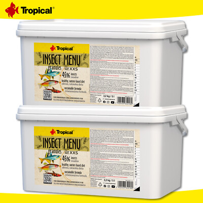 Tropical 2 x 5 l Insect Menu Granules XXS für alles- und fleischfressende Fische