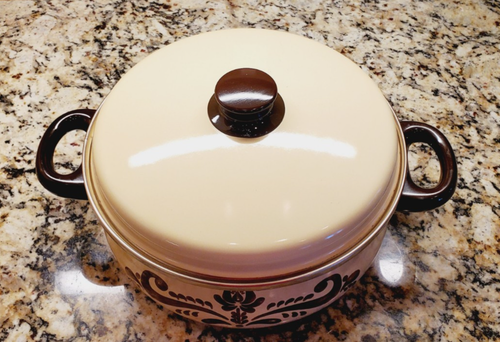Pfaltzgraff VILLAGE Cookware Set 5 Pc DUTCH OVEN SKILLET SAUCE PANS Beige Brown - Picture 4 of 20