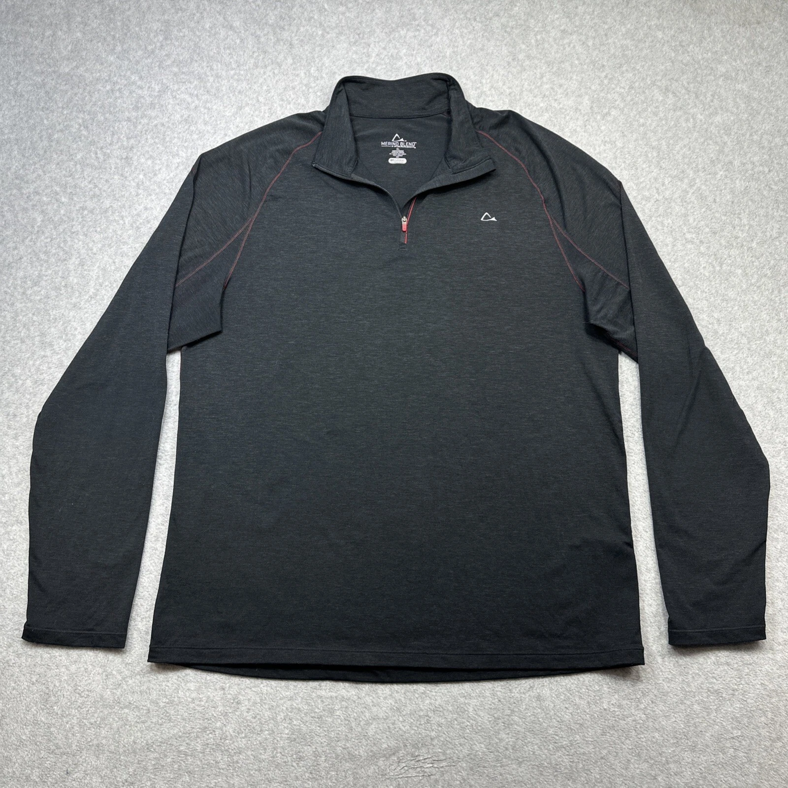 Paradox Merino Blend Shirt XL Heather Black 1/4 Zip Base Layer Freshguard Light