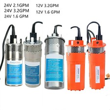 12V & 24V Submersible Deep Well Water DC Pump Alternative Energy Solar Battery