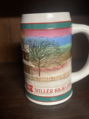 Miller High Life Holiday Beer Mug Stein ''To Be Best Holiday Traditions''