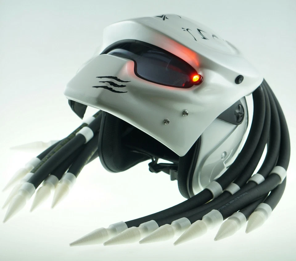 1999 PREDATOR GLOSSY PEARL BK CASCO MOTORCYCLE HELMET CUSTOM SIZE M - Image 3 of 4