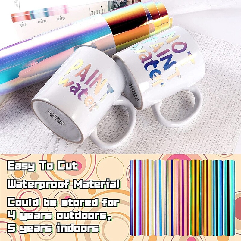 3X(9 Pack Holographic Vinyl for 12X12inch Permanent Holographic Vinyl