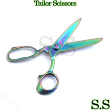 8" Tailor Upholstery Scissors Shears HEAVY DUTY - Stainless Steel Multi Color