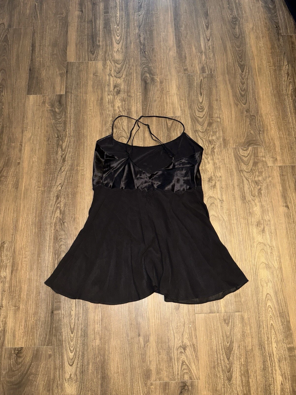 UNDERCOVER Abito slip nero Victoria’s Secret 1999 nuovo senza etichette vintage Medium