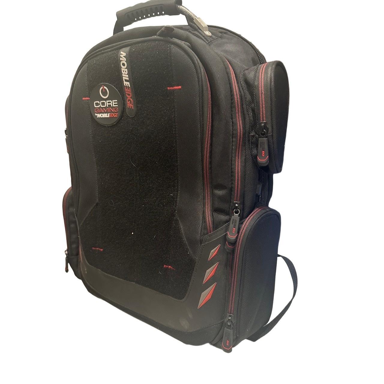 Gaming Laptop Backpack Black Red with Multiple Compartments by Mobile Edge