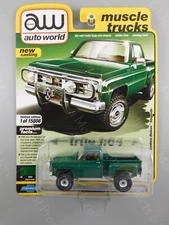 2020 Auto World Lifted 1980 Chevrolet Custom Deluxe 10 Stepside - Green 1:64 