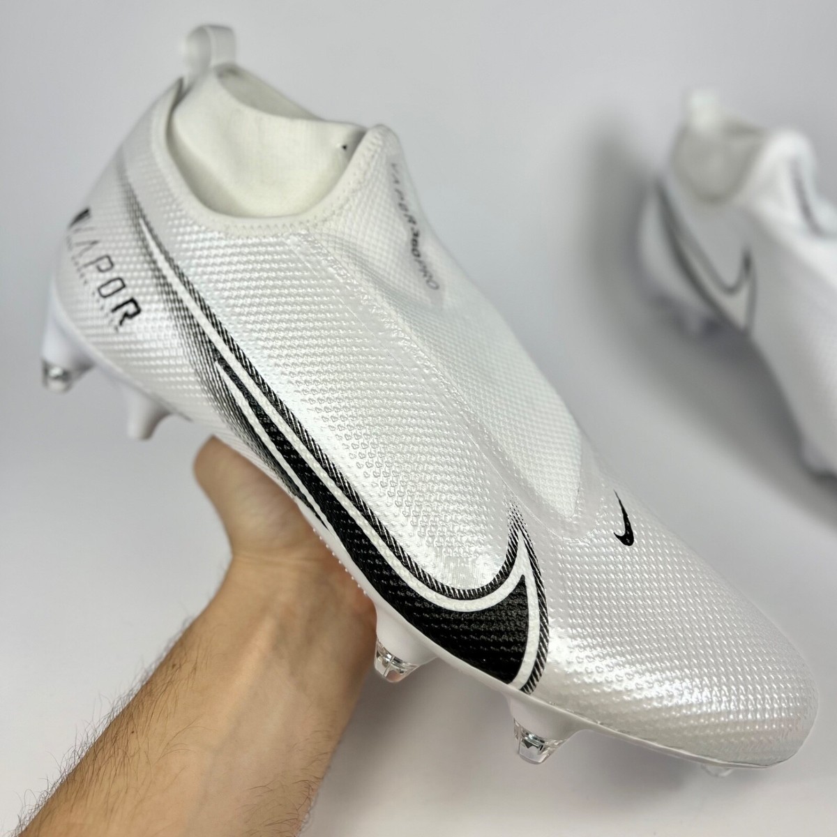 Nike Vapor Edge Pro 360 Detachable White Black Football CZ5574-100 Men Nike Vapor Edge Pro 360 Detachable Football Cleats White  main image 3