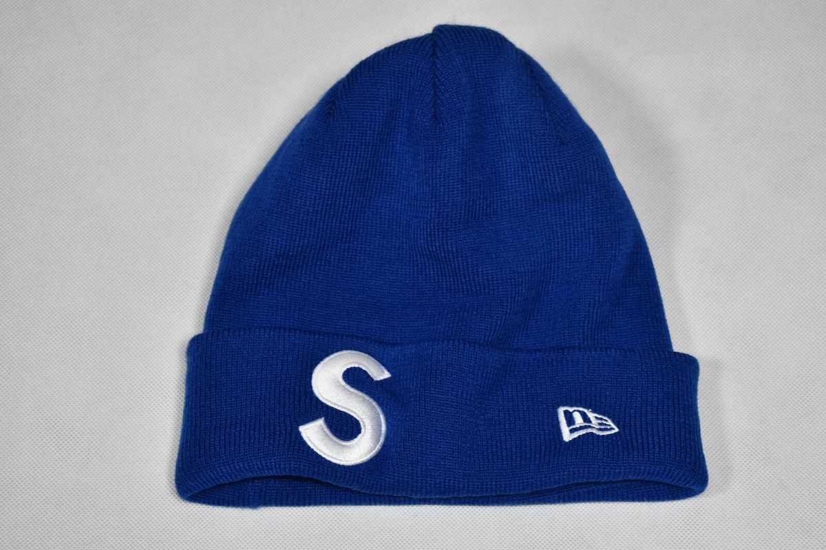 SUPREME x New Era FW17 S Logo Beanie Blue | eBay