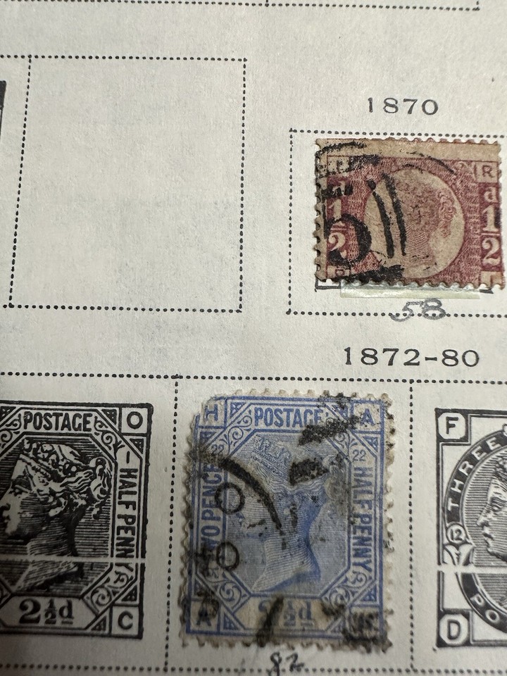 Great Britain Stamp 1840/1925 on 1 page front and back. High CV! See