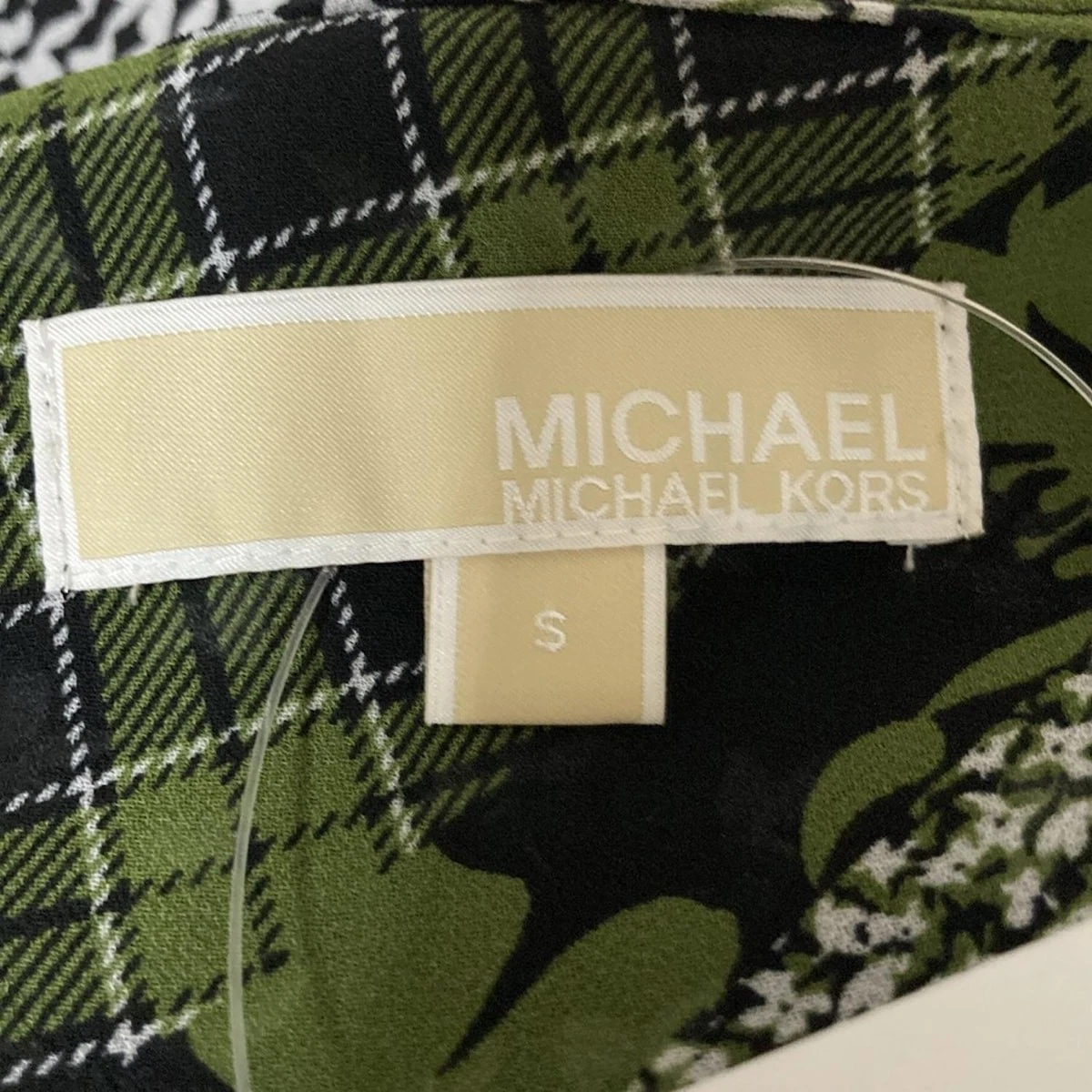 Autentico MICHAEL KORS Abito da donna nero bianco kaki