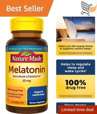 Melatonin Tablets 10mg Sleep Aid Gluten Free Adult 70 Count