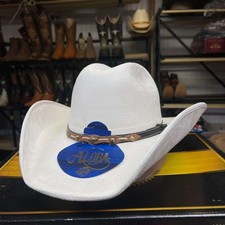 Men's Ice White Suede Cowboy Hat. White Wide Brim Hat. Sombrero Vaquero Blanco
