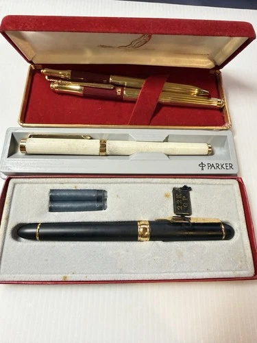 Vtg mixed brand fountain Pen Lot of 3- 22k gold plated Nib And Steel German Nib - product listing photo