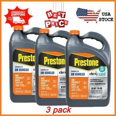 3 pack Prestone DEX-COOL Antifreeze+Coolant for GM Vehicles; Extended Life 1 gal