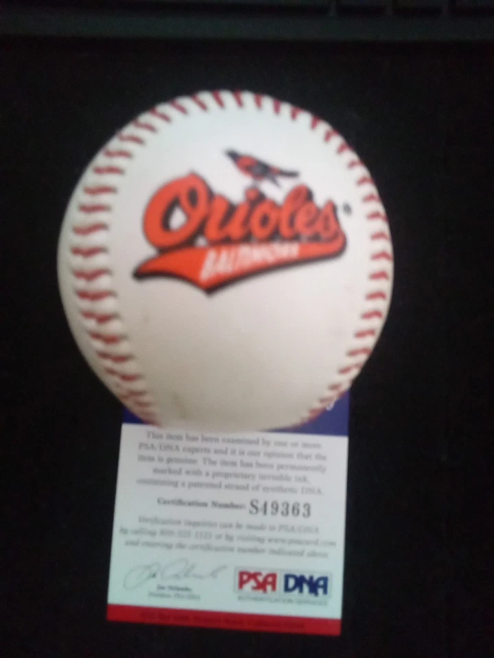 BOOG POWELL Autograph BALTIMORE ORIOLES LOGO Baseball Ball PSA COA INDIANS - Image 3 of 4