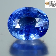 GIA Certified 1.69 ct Oval 7.12 x 5.84 mm Unheated Blue Sapphire Stone Stone