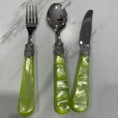 Stainless Steel EME  Napoleon 18/10 Italy Cutlery Set Green 