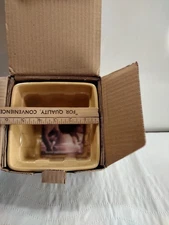 Longaberger Pottery Woven Traditions Butternut Yellow Square Berry Bowl