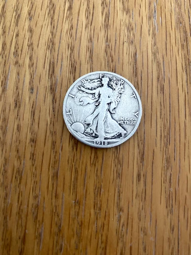 1918 S WALKING LIBERTY HALF DOLLAR VG Condition