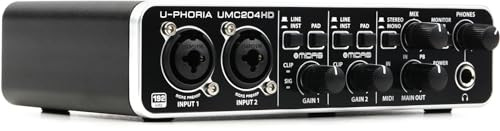 Behringer　UMC204HD Behringer U-PHORIA UMC204HD USB Audio Interface at Gear4music