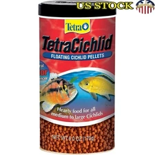 Floating Cichlid Pellets Protein Rich Clear Water Immune Support Fish Food New