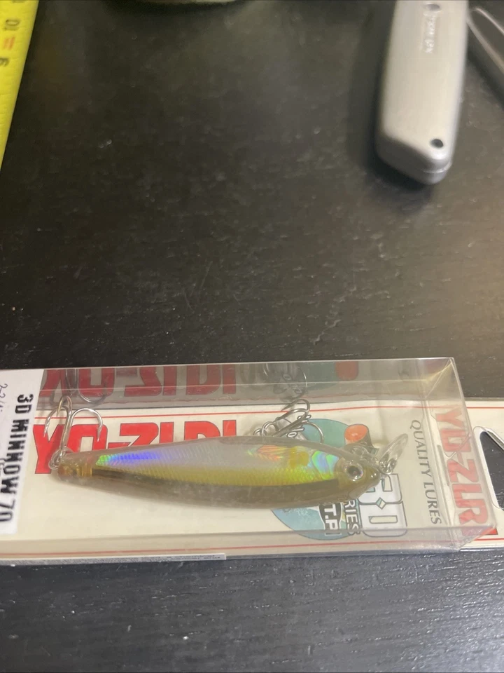 Señuelo de suspensión de dedos Yo-Zuri 3D Minnow 70 2-3/4” 70 mm 1/4 oz F686-AY NUEVO EN CAJA Foto 3 de 4