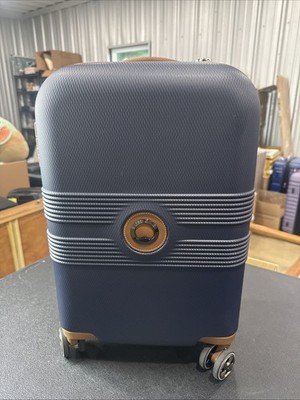 Delsey Paris Flanerie 20'' Hardside Carry-On Suitcase, 4-Wheeled Spinner Blue New