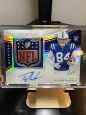 2025 Immaculate Tyler Warren NFL Shield Rookie Patch Auto 1/1 Colts PPRA-TWN