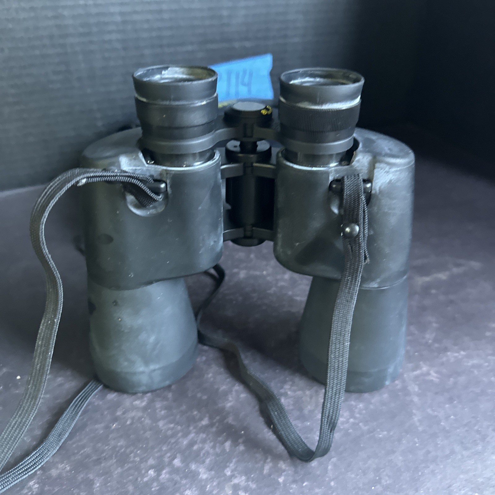 Bushnell 10x50 Wide Angle Binoculars 13-1056 w/ Case Vintage #R114
