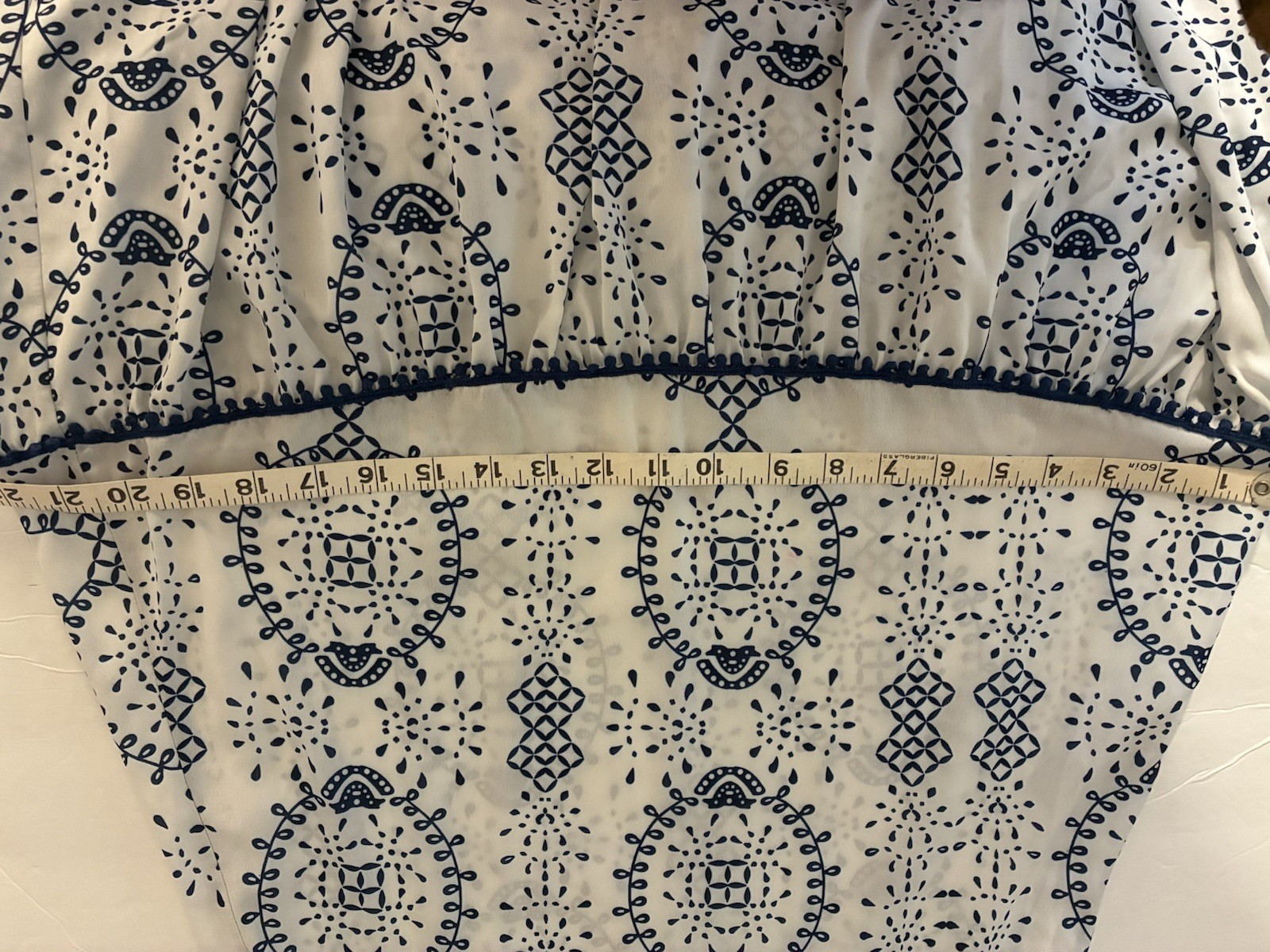 Blue/white Patterned Ruffle MaxiDress Unbranded T… - image 9