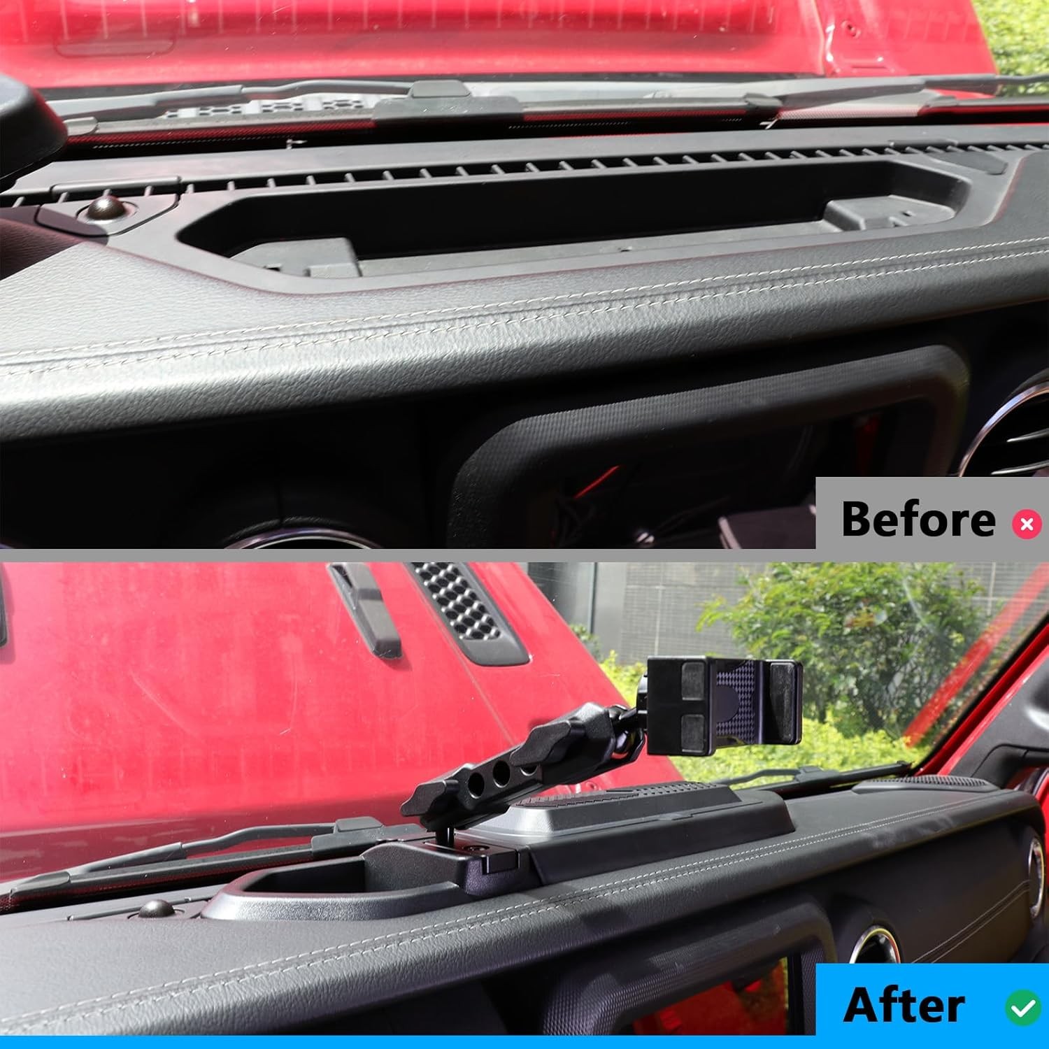 West xingzhe Dash Phone Mount Holder for 2018 2023 Jeep Wrangler JL 2 4 Door thumbnail 5