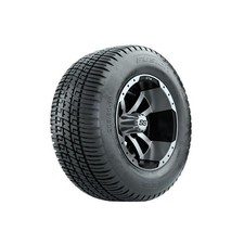 GTW 10 Inch Golf Cart Wheels and Tires Combo  Storm Trooper Machined/Black W...