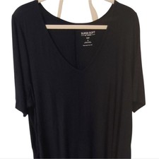 Torrid 3XL Super Soft Short Sleeve Tunic Navy Blue