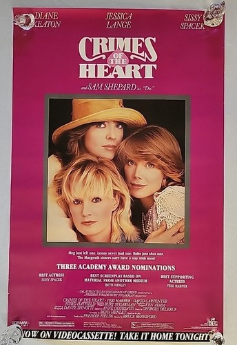 1986 "CRIMES OF THE HEART" Original Rolled Movie Theater Promo Poster ~40"x26"