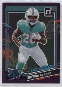 2023 Panini Donruss Rated Season Stat Line /500 De'Von Achane #365 Rookie RC
