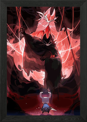 Hollow Knight: Grimm Troupe Confron gerahmtes Wandbild Poster Leinwanddruck Bild