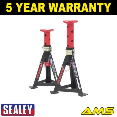 Sealey Premier Axle Stands (Pair) 3 Tonne Capacity per Stand Red AS3R