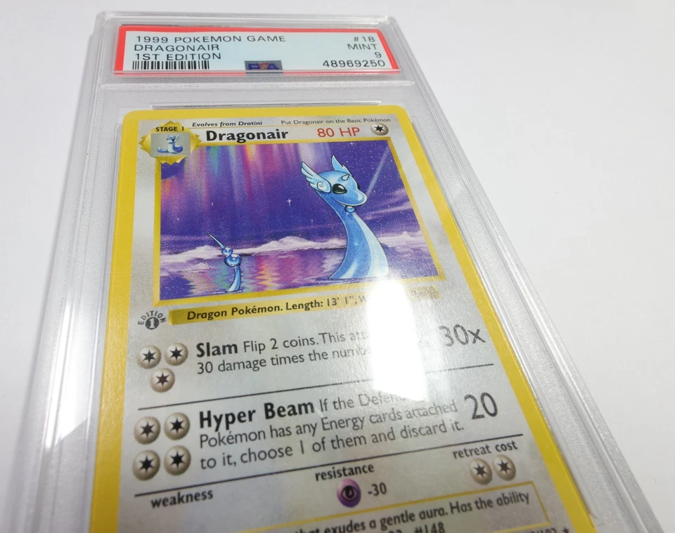 PSA 9 MINT 1999 Pokemon 1st Edition 18/102 Shadowless Dragonair Base Set #57202B - Image 2 of 4