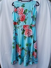 Preloved New Light Womens Beautiful Duck Egg Blue Dress In A Size Xl In VGC!