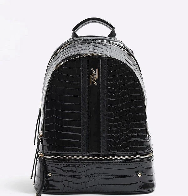 Pocket Backpack Black River Island Backpack River Island  display picture 1