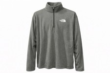 The North Face Men's 1/4 Zip Fleece Pullover Jacket Size L, Gray Lightweight